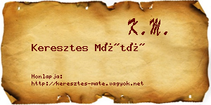Keresztes Máté névjegykártya